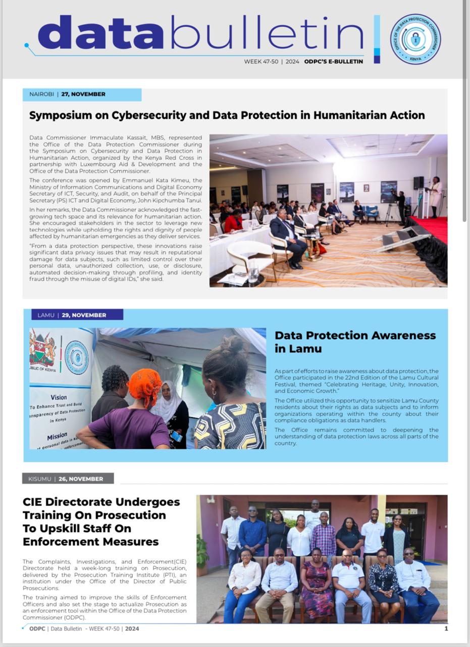 Data Bulletin - Office of the Data Protection Commissioner (ODPC)